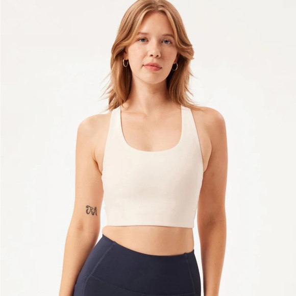 Girlfriend Collective Ivory Paloma Racerback Bra - Picture 1 of 4